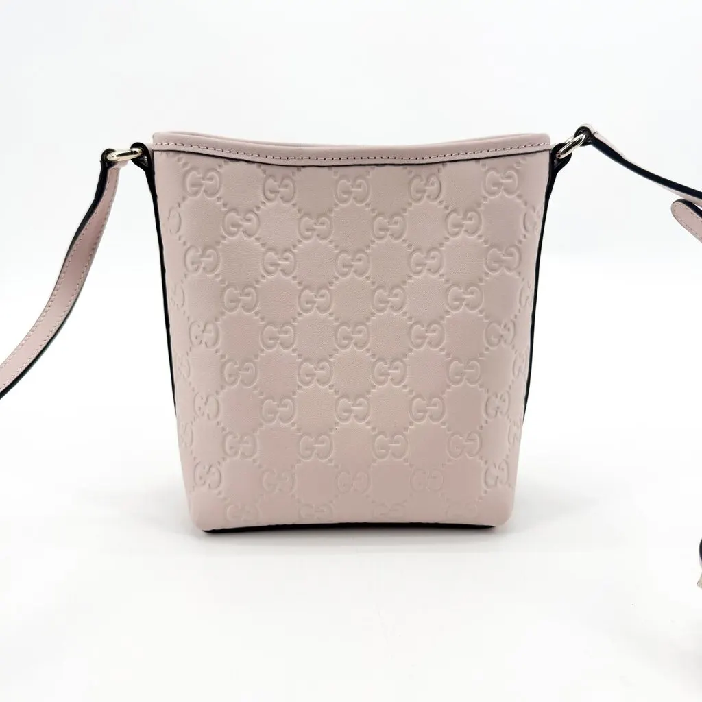 Gucci Signature Leather Mini Shoulder Bag Rose Beige Beige Leather Very good - Inside View