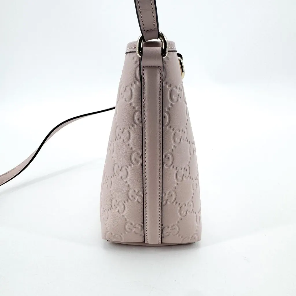 Gucci Signature Leather Mini Shoulder Bag Rose Beige Beige Leather Very good - Box View