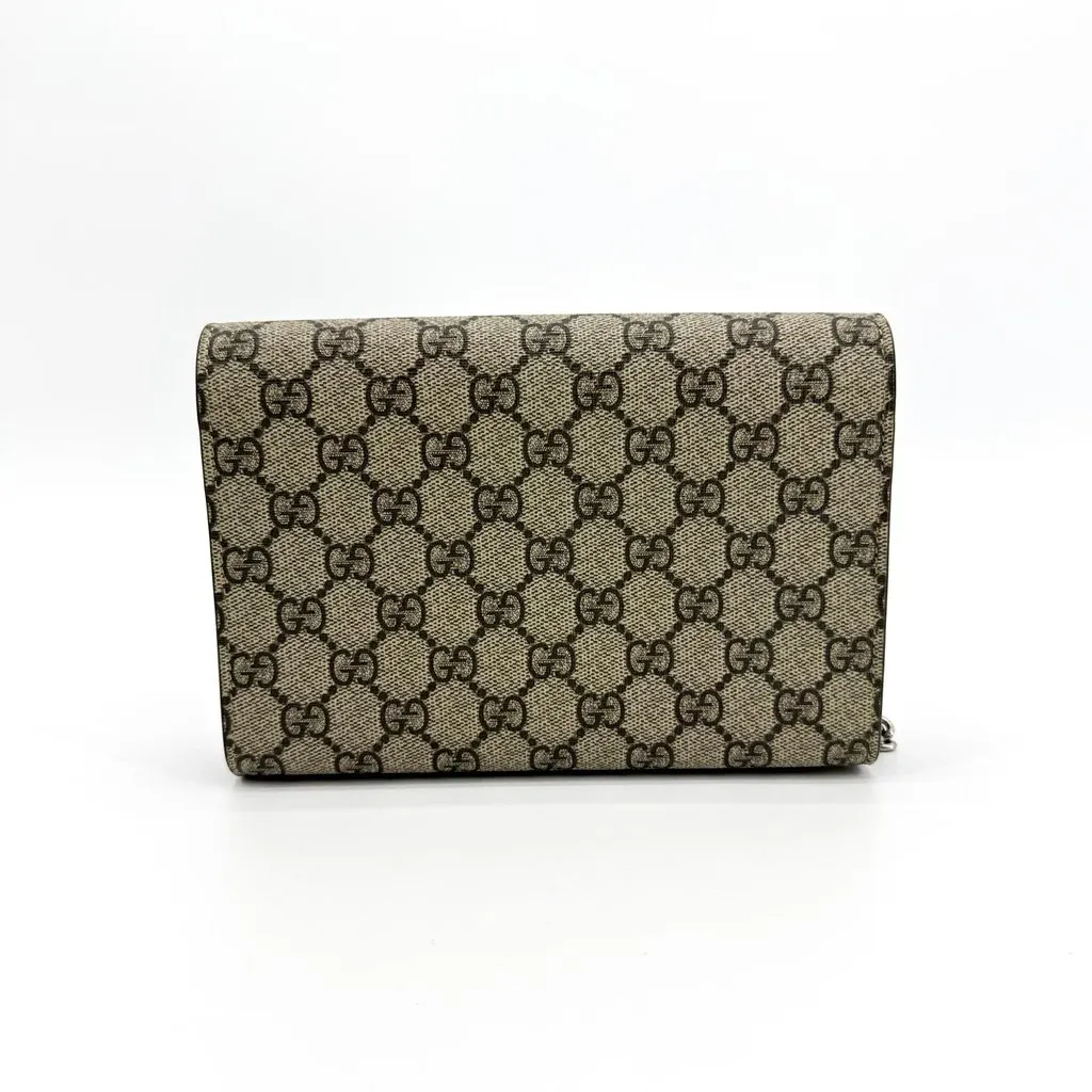 Gucci Dionysus GG Supreme Super Mini Bag Beige Ebony Beige Canvas Very good - Inside View