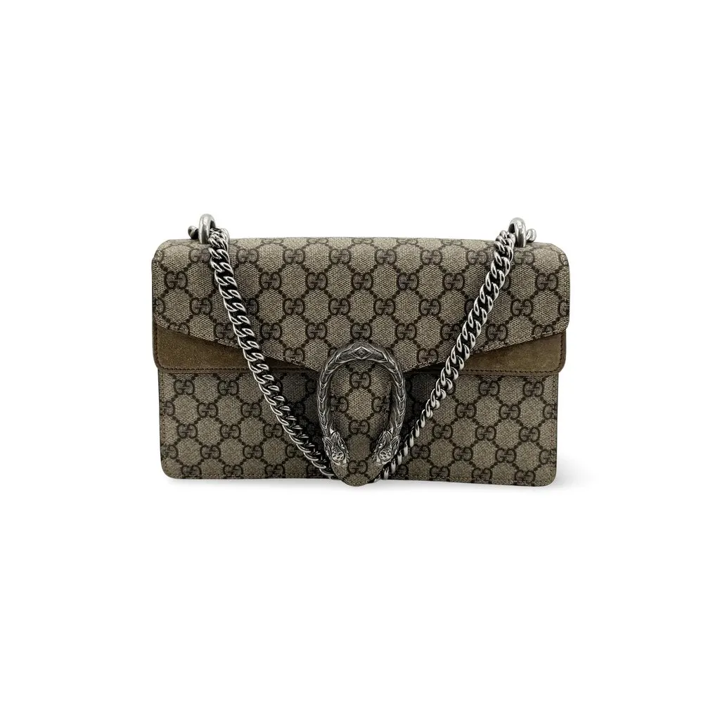 Gucci Dionysus GG Small Shoulder Bag Beige Ebony Taupe Beige Canvas Very good - Front View