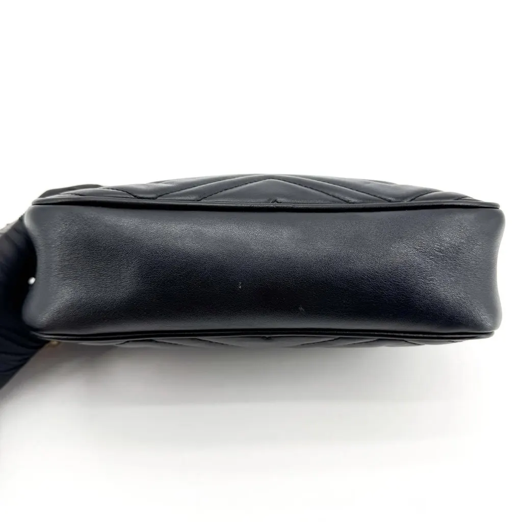 Gucci GG Marmont Matelasse Mini Shoulder Bag Black Black Leather Good - Box View