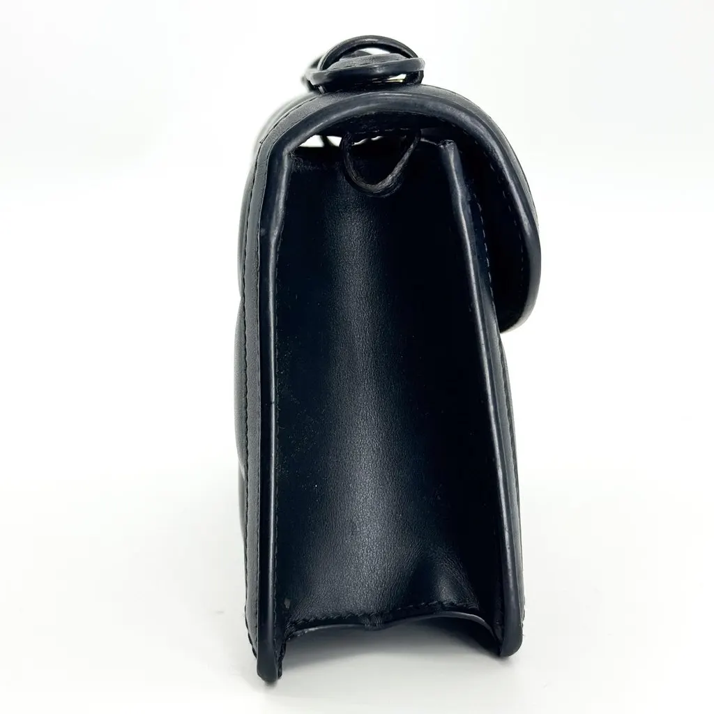 Gucci Padlock GG Embossed Mini Shoulder Bag Black Black Leather Good - Model View