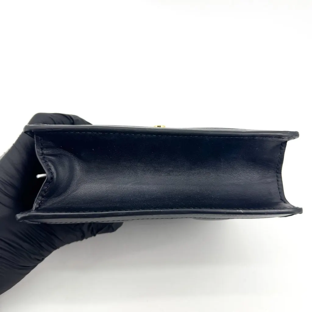 Gucci Padlock GG Embossed Mini Shoulder Bag Black Black Leather Good - Box View