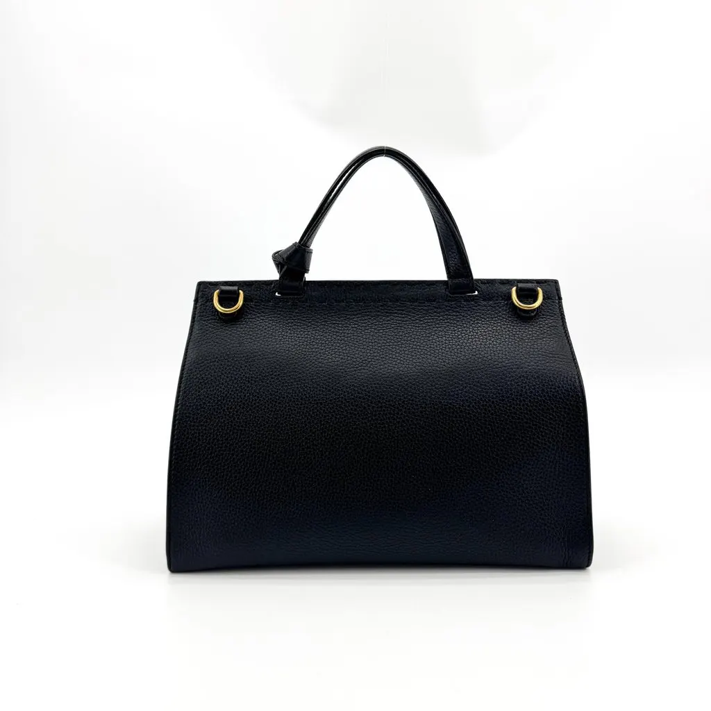 Gucci Small Double G Leather Top Handle Bag Black Black Leather Very good - Inside View