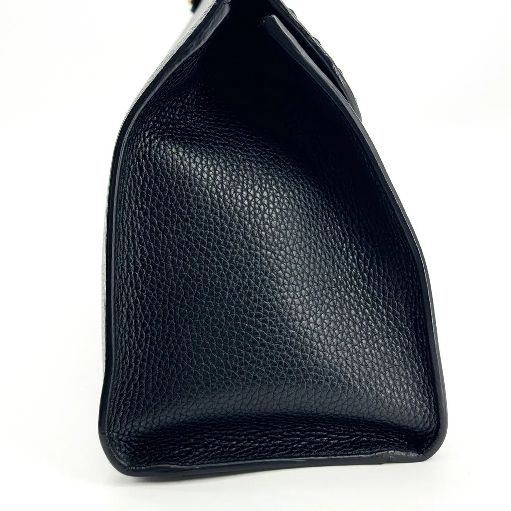 Gucci Small Double G Leather Top Handle Bag Black Black Leather Very good - Box View