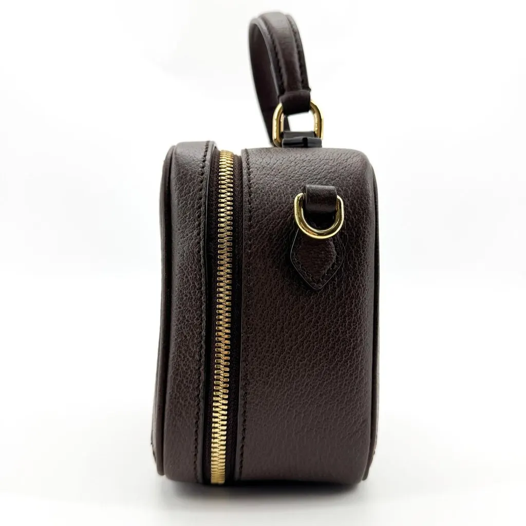 Gucci Ophidia GG Mini Top Handle Bag Beige Canvas Good - Model View