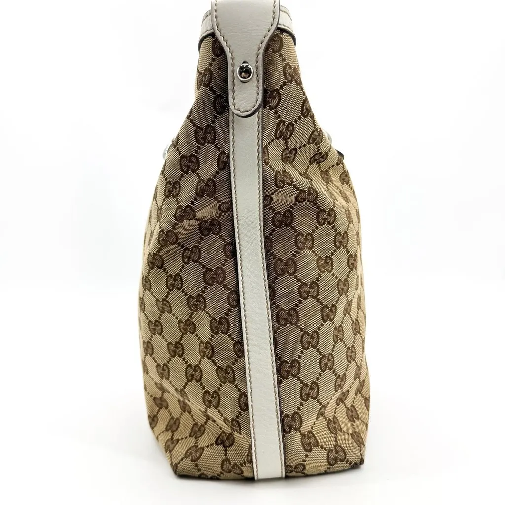 Gucci GG Canvas Princey Tote Bag Beige White Beige Canvas Fair - Model View