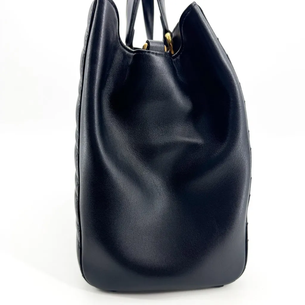 Gucci GG Marmont Matelasse Medium Tote Bag Black Black Leather Very good - Box View
