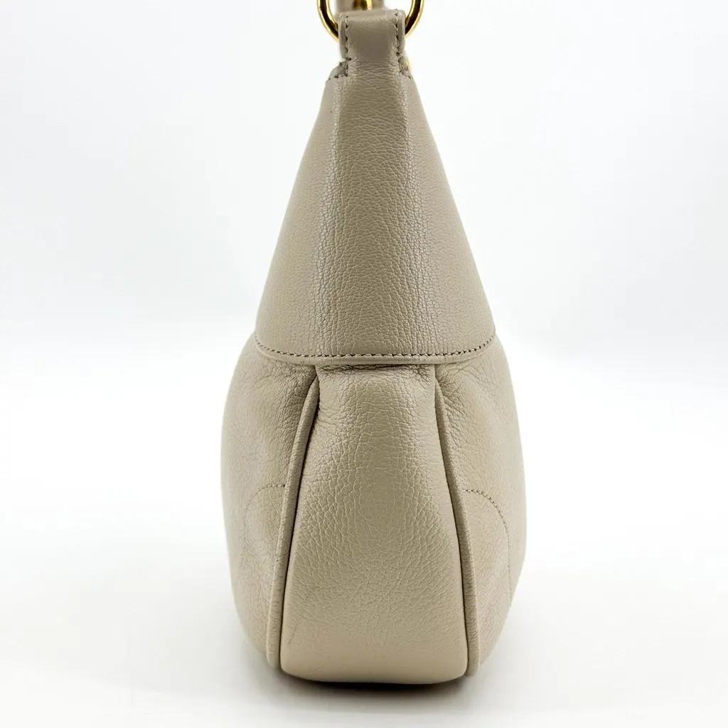 Gucci Aphrodite Mini Shoulder Bag Beige Beige Leather Good - Model View