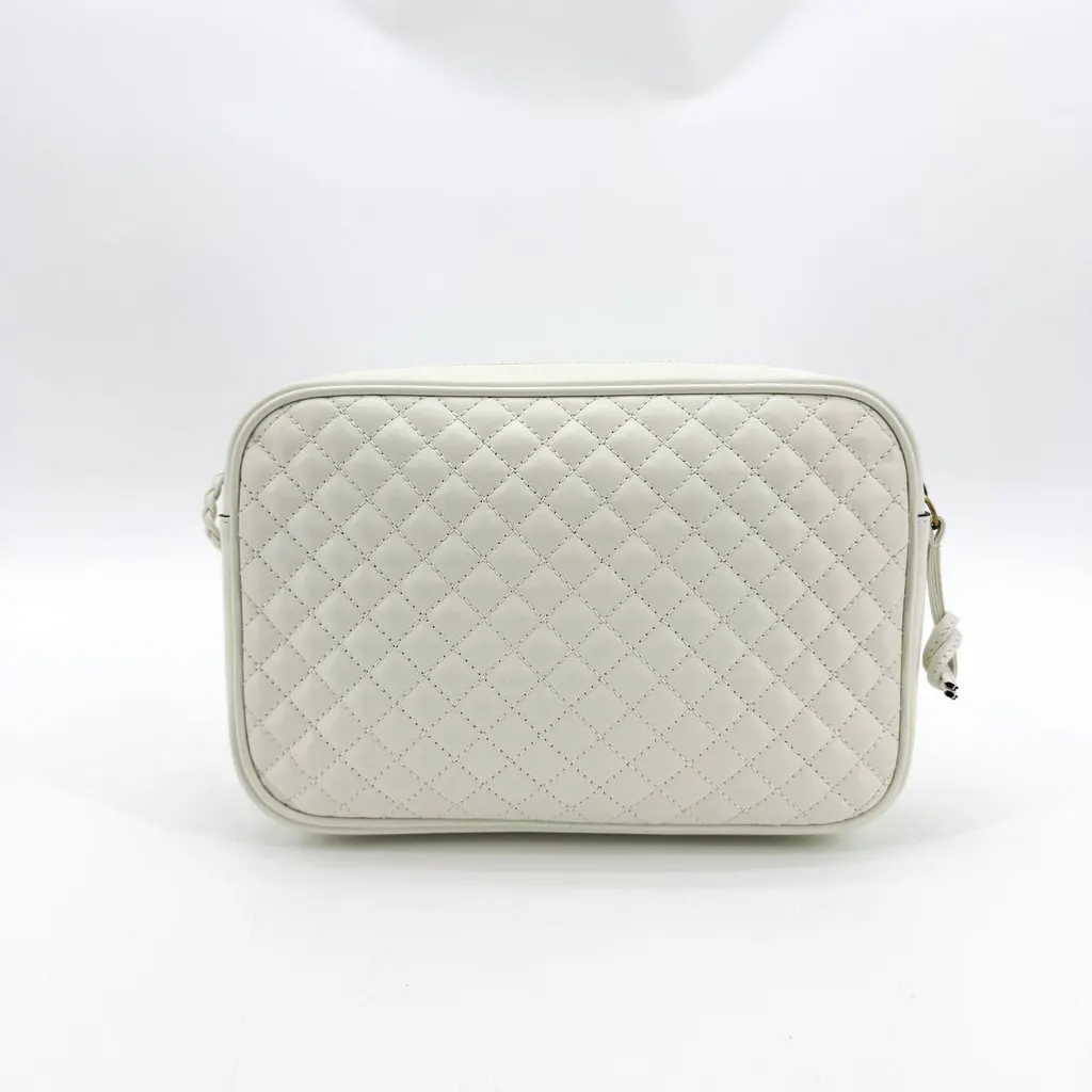 Gucci Trapuntata Quilted Camera Bag White Green Leather Very good - Inside View