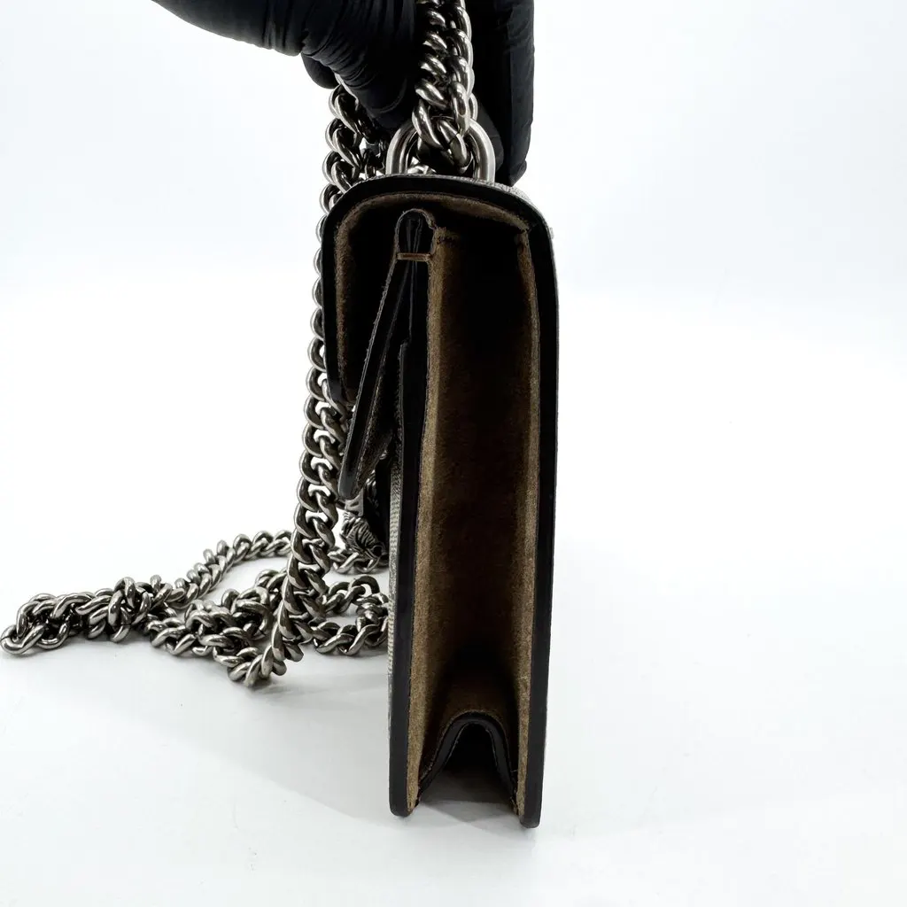 Gucci Dionysus Super Mini GG Supreme Chain Shoulder Bag Beige Brown Beige Canvas Very good - Inside View