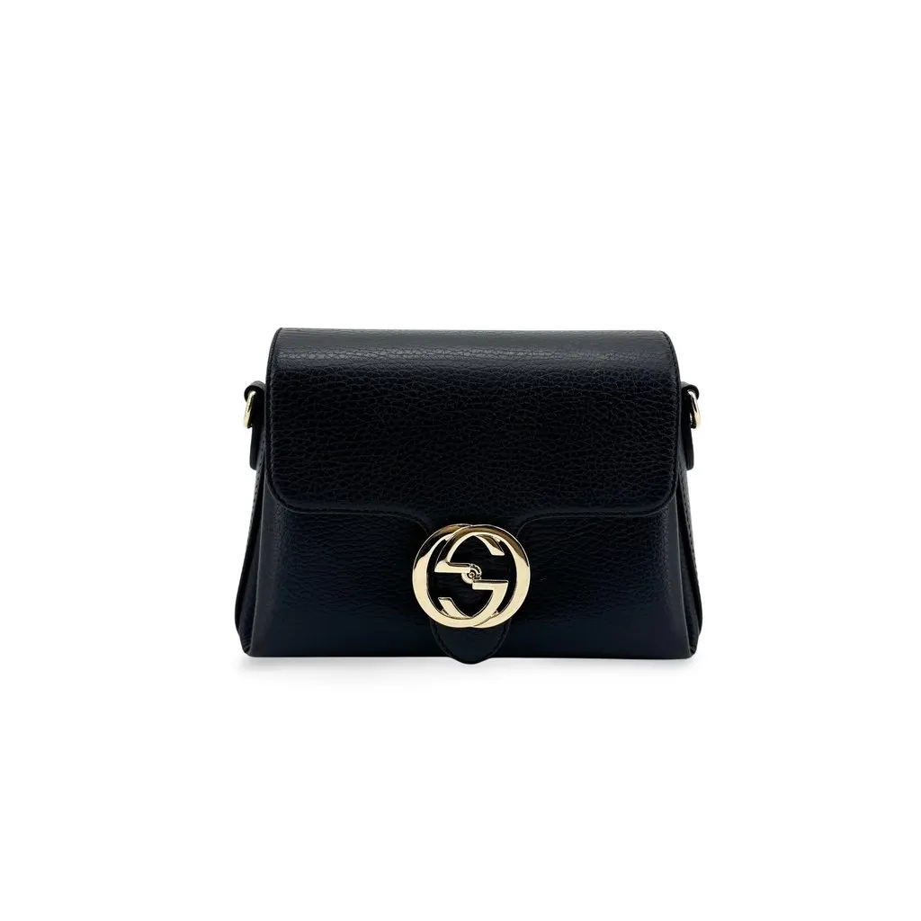 Gucci Interlocking G Mini Shoulder Bag Black
