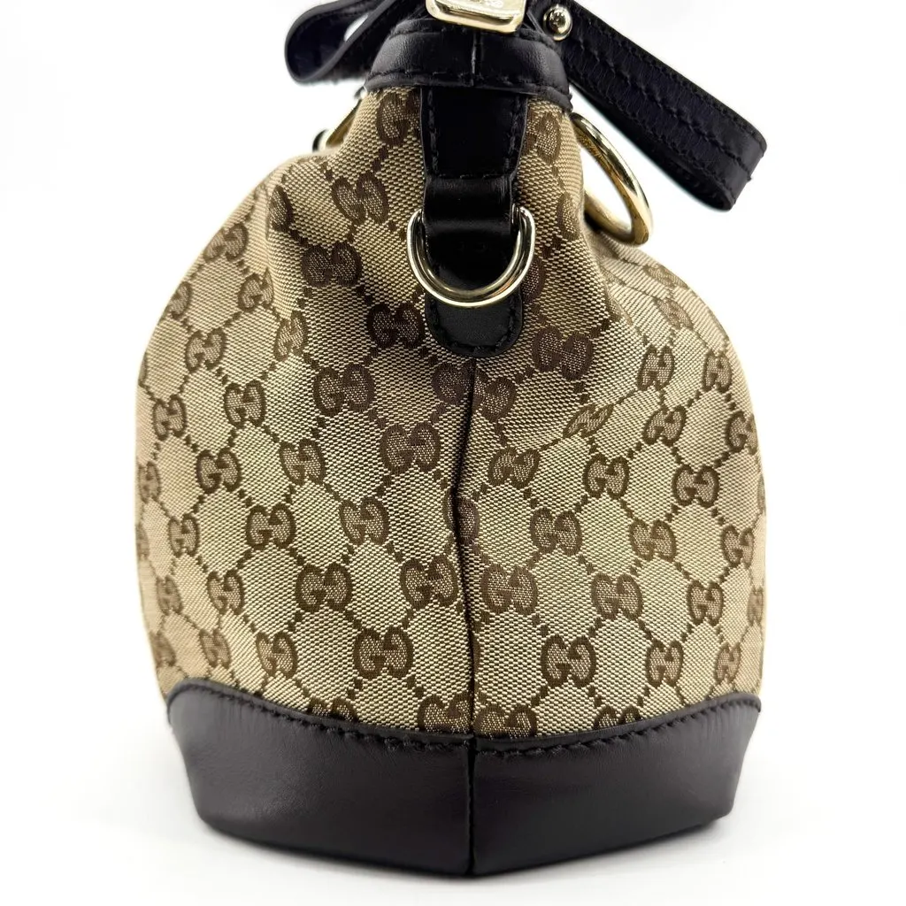 Gucci Sukey GG Canvas Tote Bag Brown Beige Beige Canvas Good - Box View