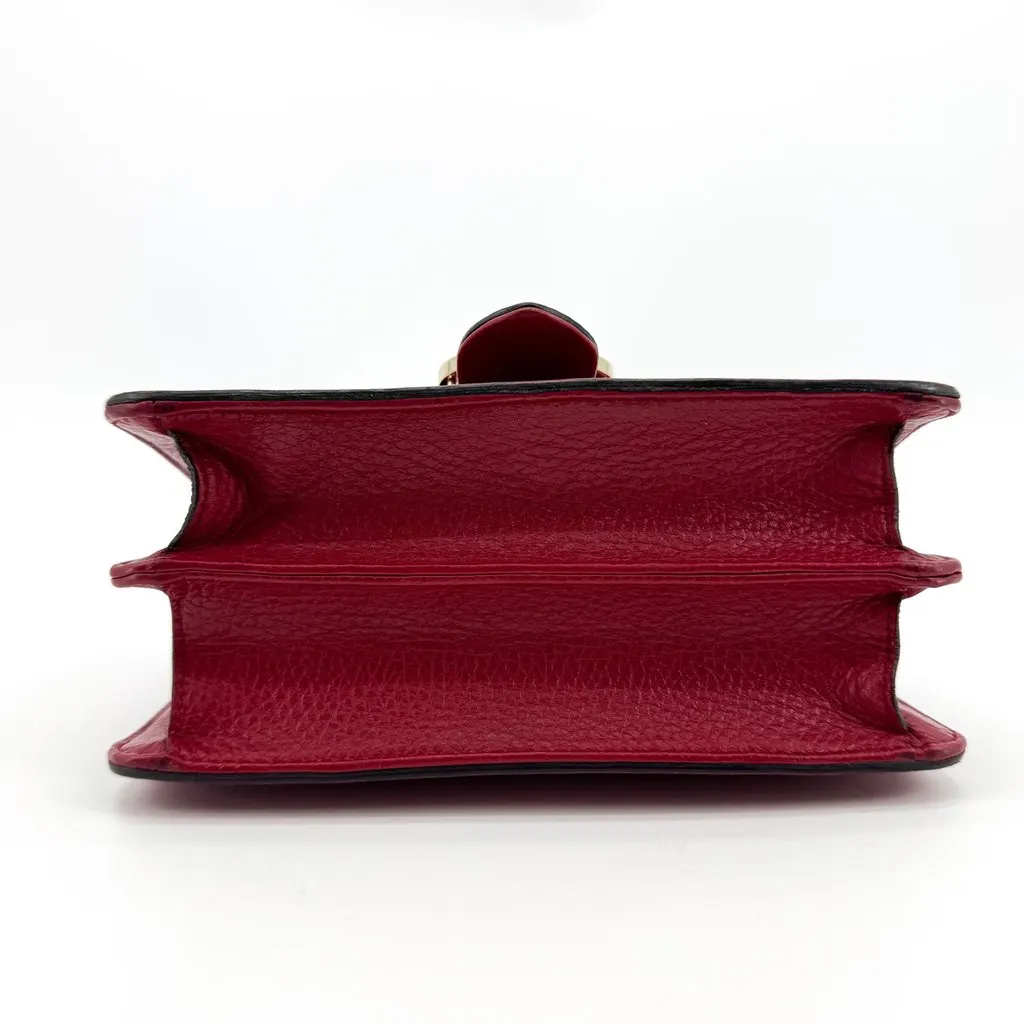 Gucci Interlocking G Chain Shoulder Bag Red Red Leather Good - Box View