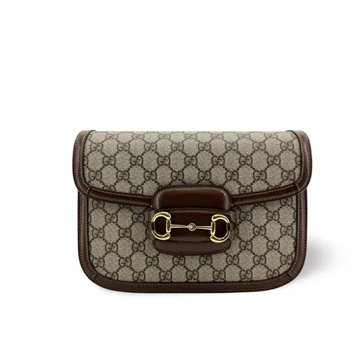 Gucci Horsebit 1955 Mini Shoulder Bag Beige Ebony