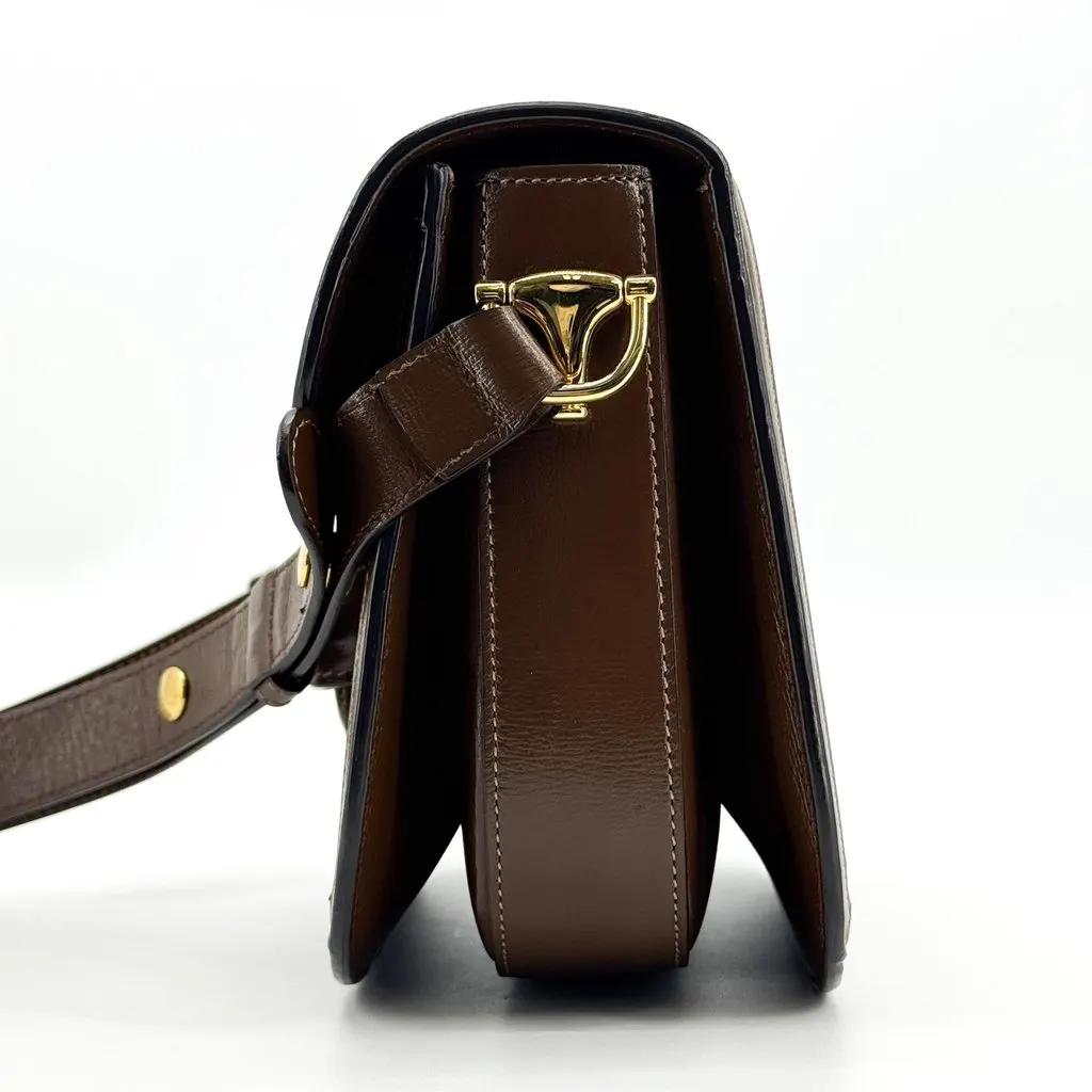 Gucci Horsebit 1955 Mini Shoulder Bag Beige Ebony Beige Canvas Very good - Inside View