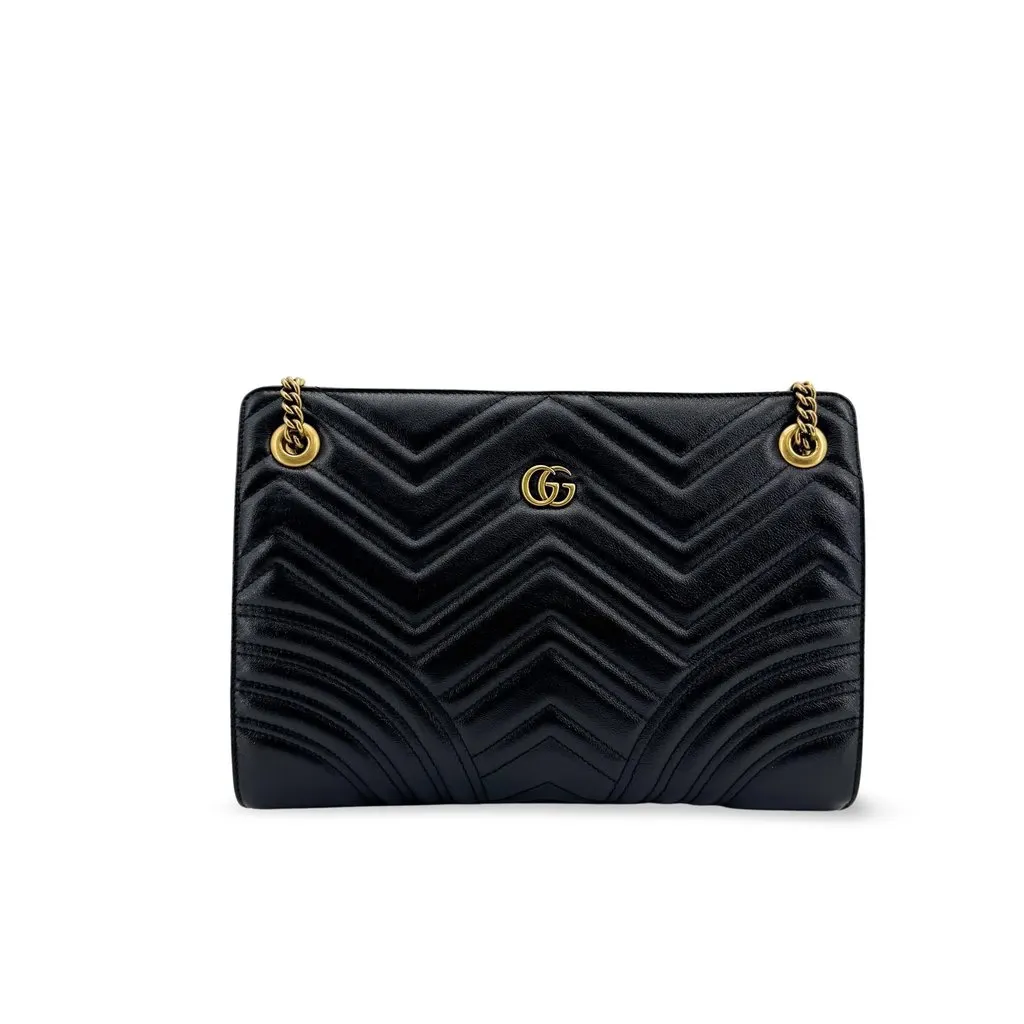 Gucci GG Marmont Small Matelasse Shoulder Bag Black