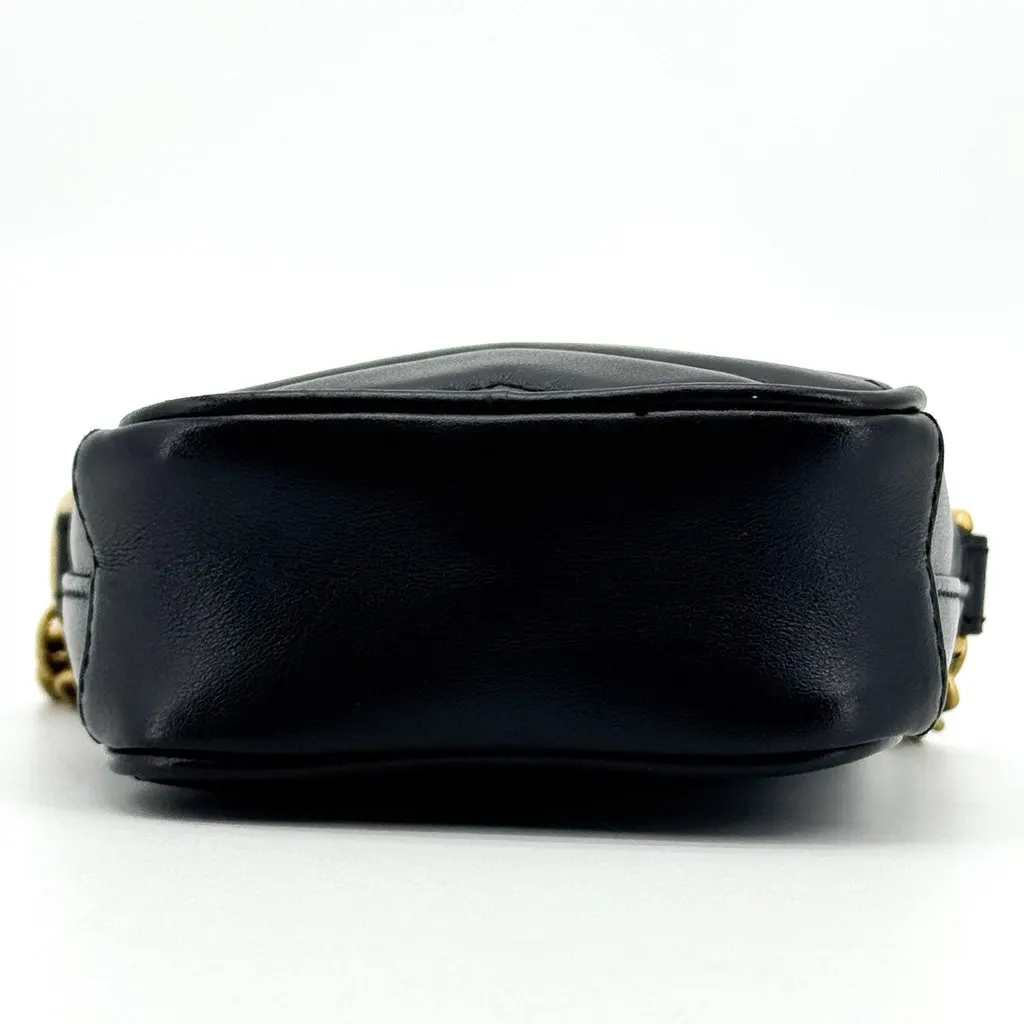 Gucci GG Marmont Mini Chain Bag Black Black Leather Good - Box View