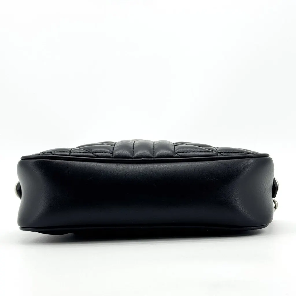 Gucci GG Marmont Small Matelasse Shoulder Bag Black Black Leather Good - Box View