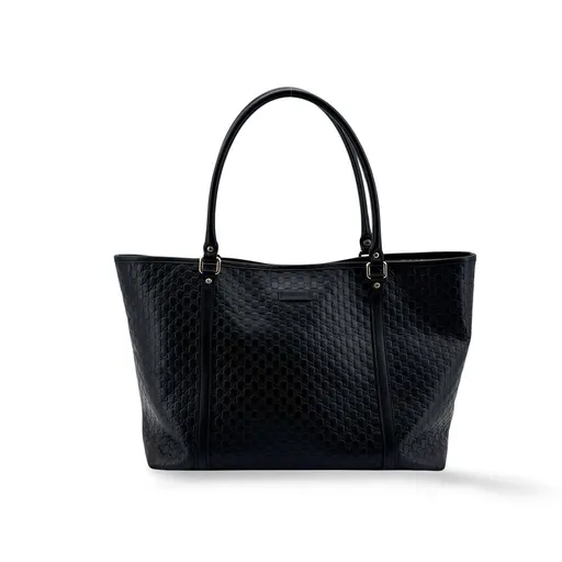 Gucci Microguccissima حقيبة توت أسود