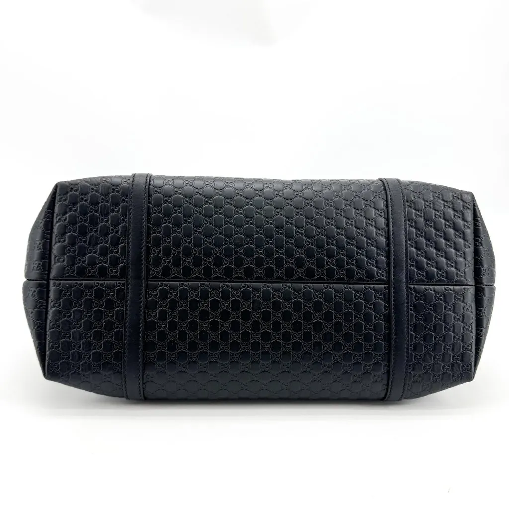 Gucci Microguccissima Tote Bag Black Black Leather Very good - Box View