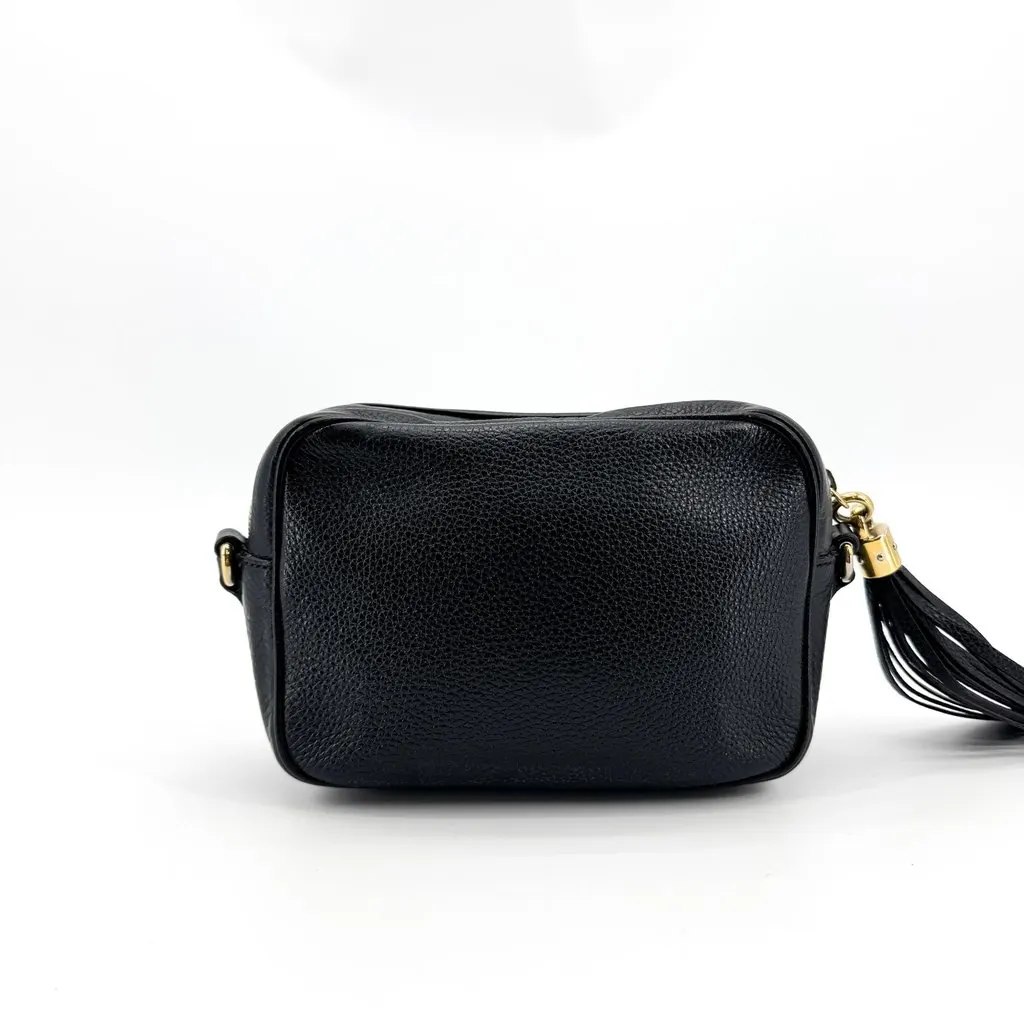 Gucci Soho Disco Mini Shoulder Bag Black Black Leather Good - Back View