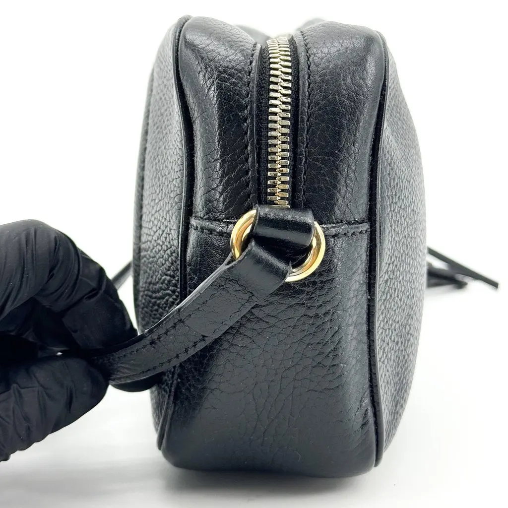 Gucci Soho Disco Mini Shoulder Bag Black Black Leather Good - Inside View