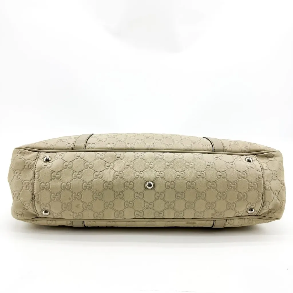 Gucci Guccissima Twin Shoulder Bag Beige Beige Leather Good - Box View