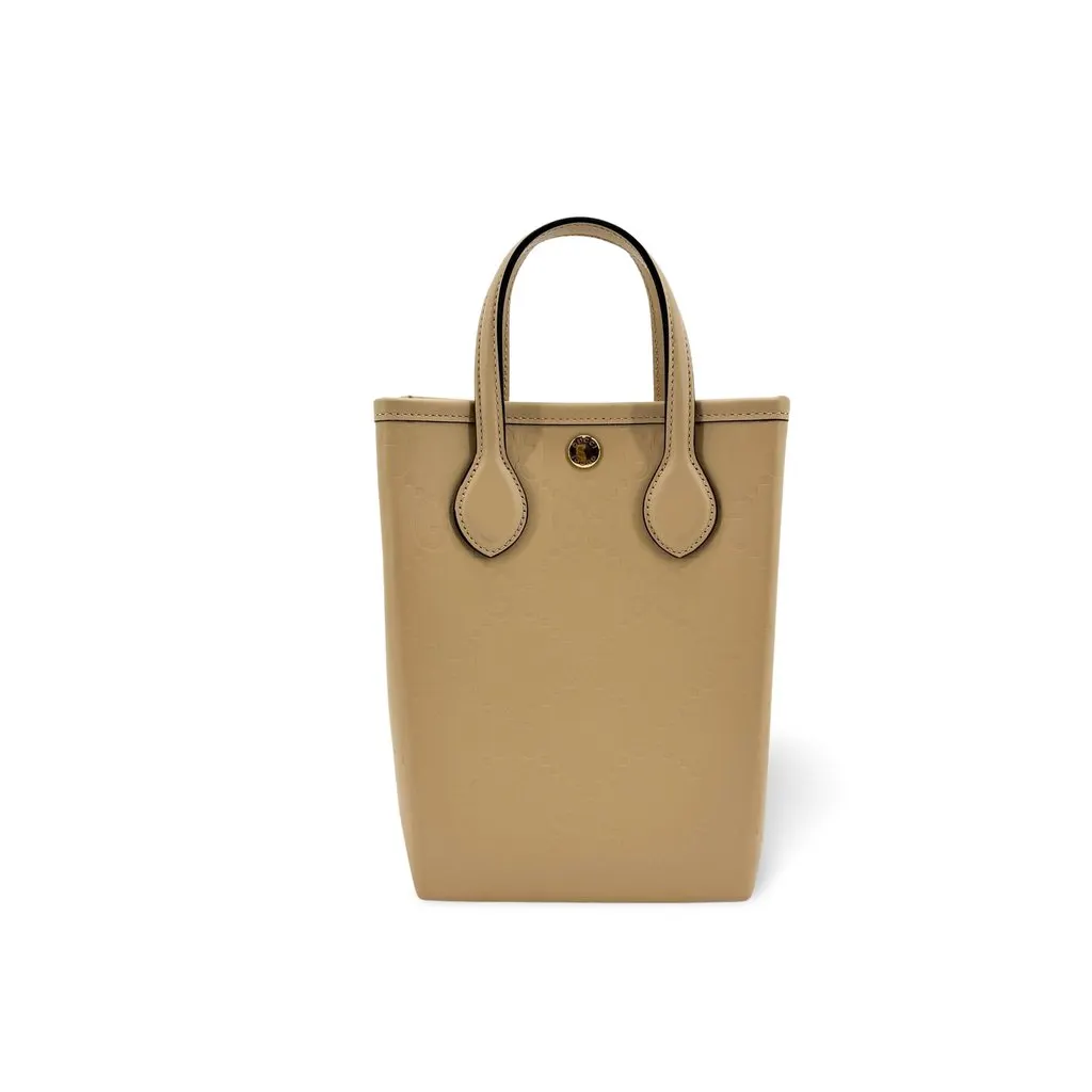 Gucci GG Mini Tote Bag Beige Beige Leather Very good - Front View