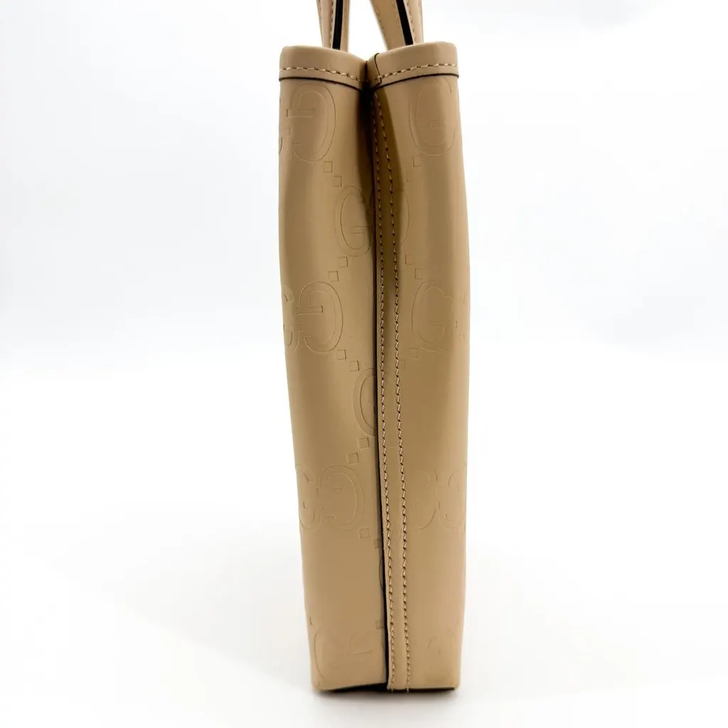 Gucci GG Mini Tote Bag Beige Beige Leather Very good - Box View