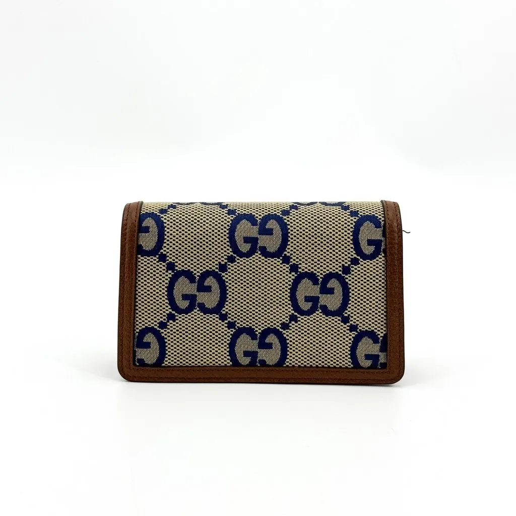 Gucci Dionysus GG Canvas Card Case Wallet Beige Blue Beige Canvas Very good - Inside View