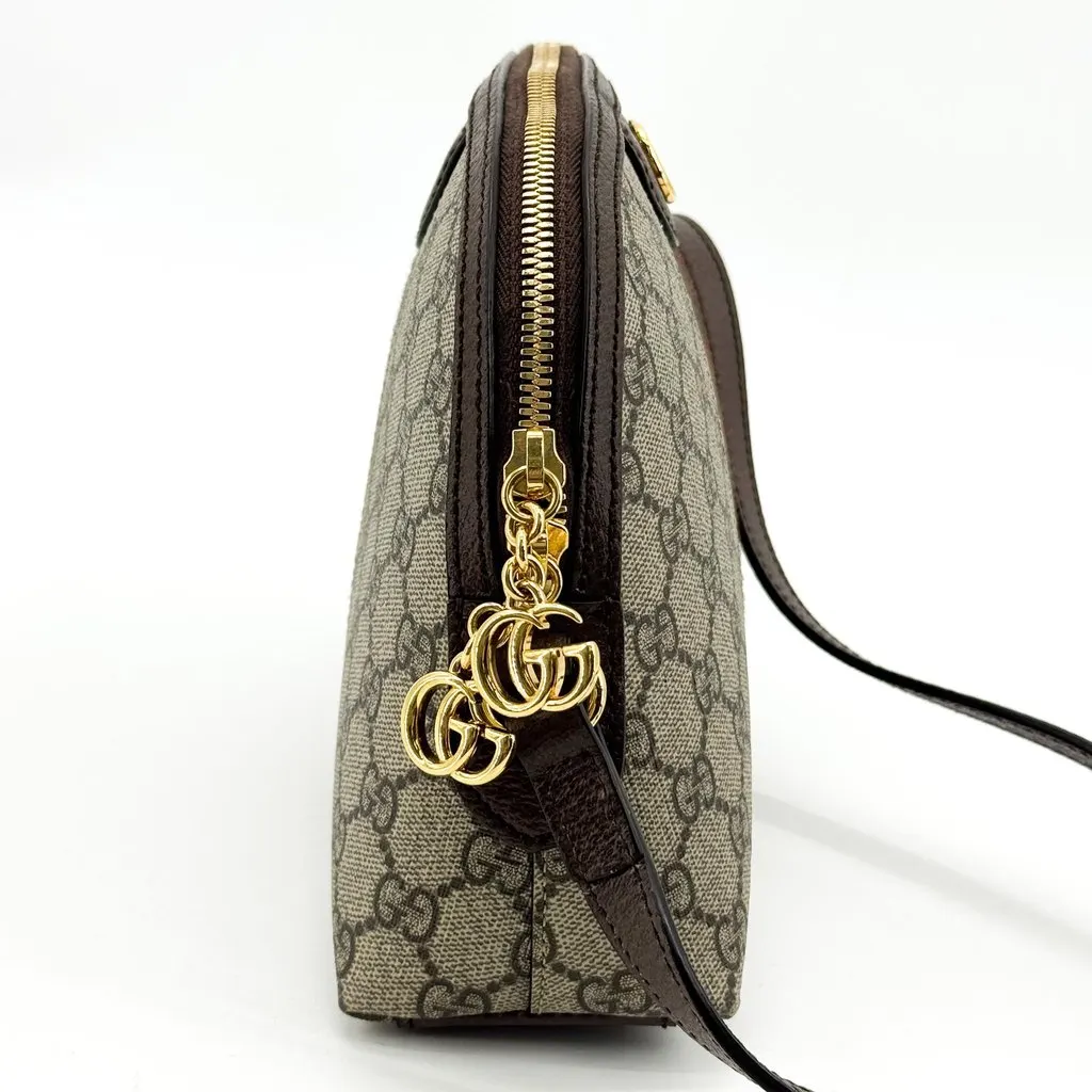 Gucci Ophidia GG Small Shoulder Bag Beige Ebony Beige Canvas Very good - Box View