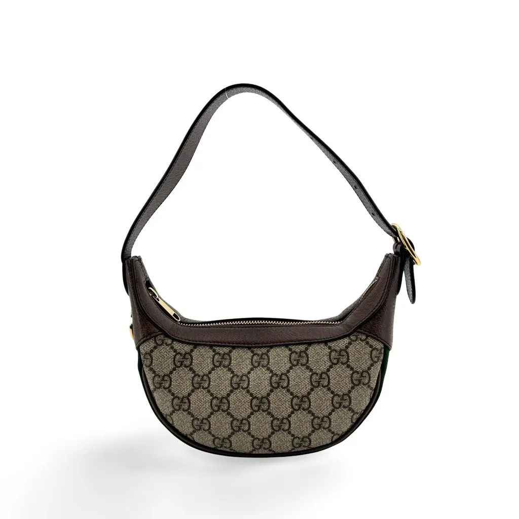 Gucci Ophidia GG Mini Shoulder Bag Brown Beige Canvas Very good - Front View