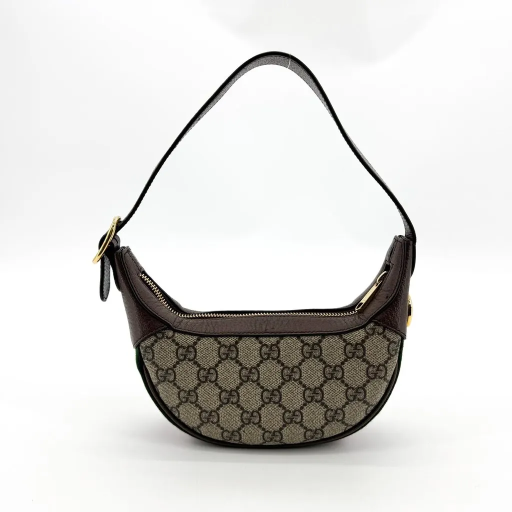 Gucci Ophidia GG Mini Shoulder Bag Brown Beige Canvas Very good - Back View