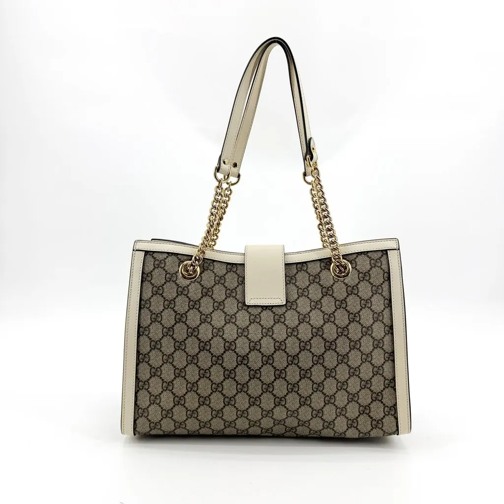 Gucci Padlock GG Medium Shoulder Bag White Beige Canvas Very good - Inside View
