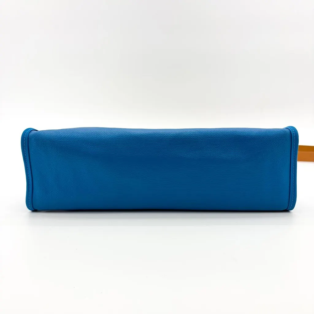 Hermès Herbag Zip 31 Blue Gold Silver Hardware Blue Canvas Very good - Box View