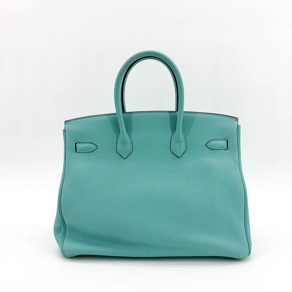 Hermès Birkin 35 Togo Silver Turquoise Silver Leather Very good - Inside View