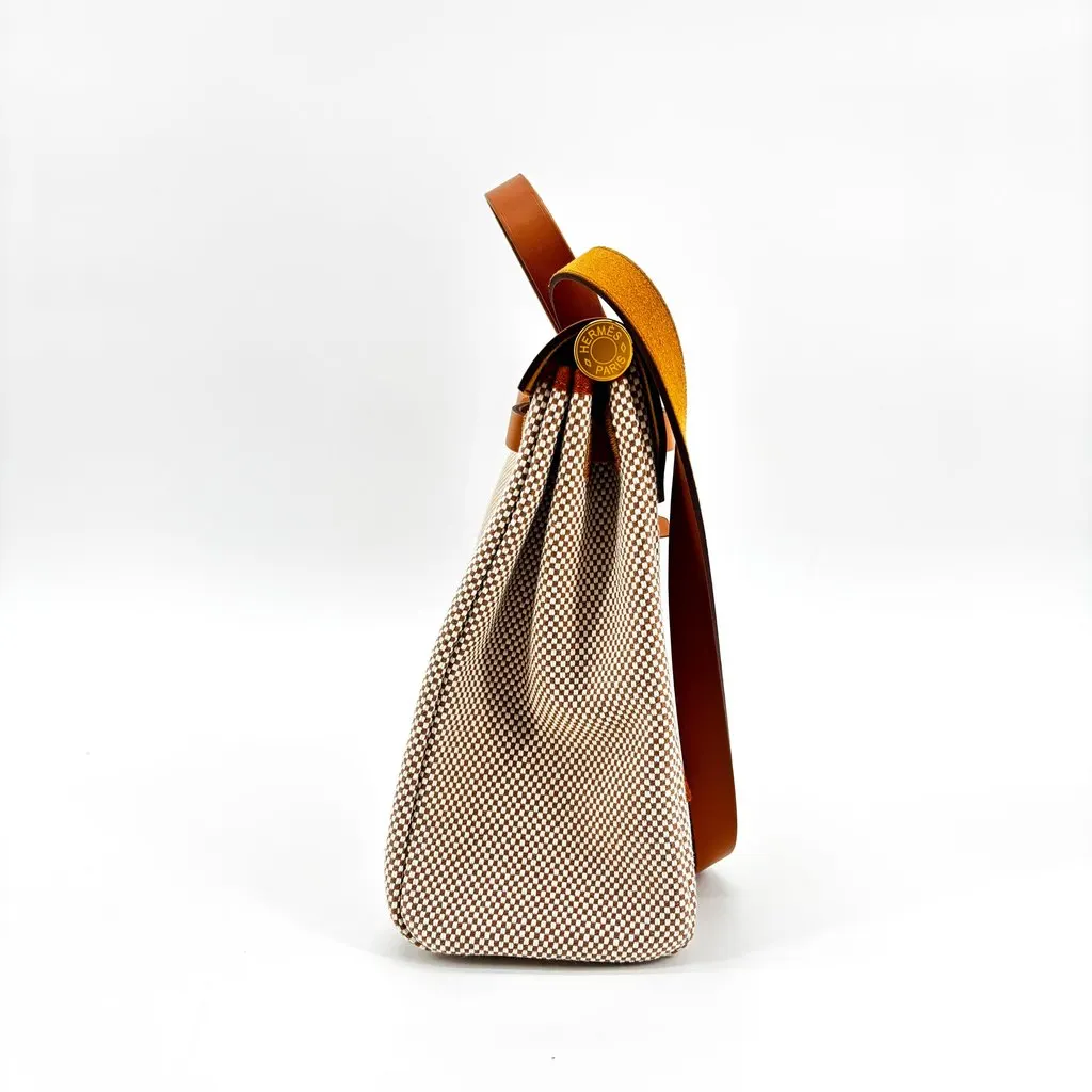Hermès Herbag Zip 31 Ecru Gold Beige Canvas Very good - Box View