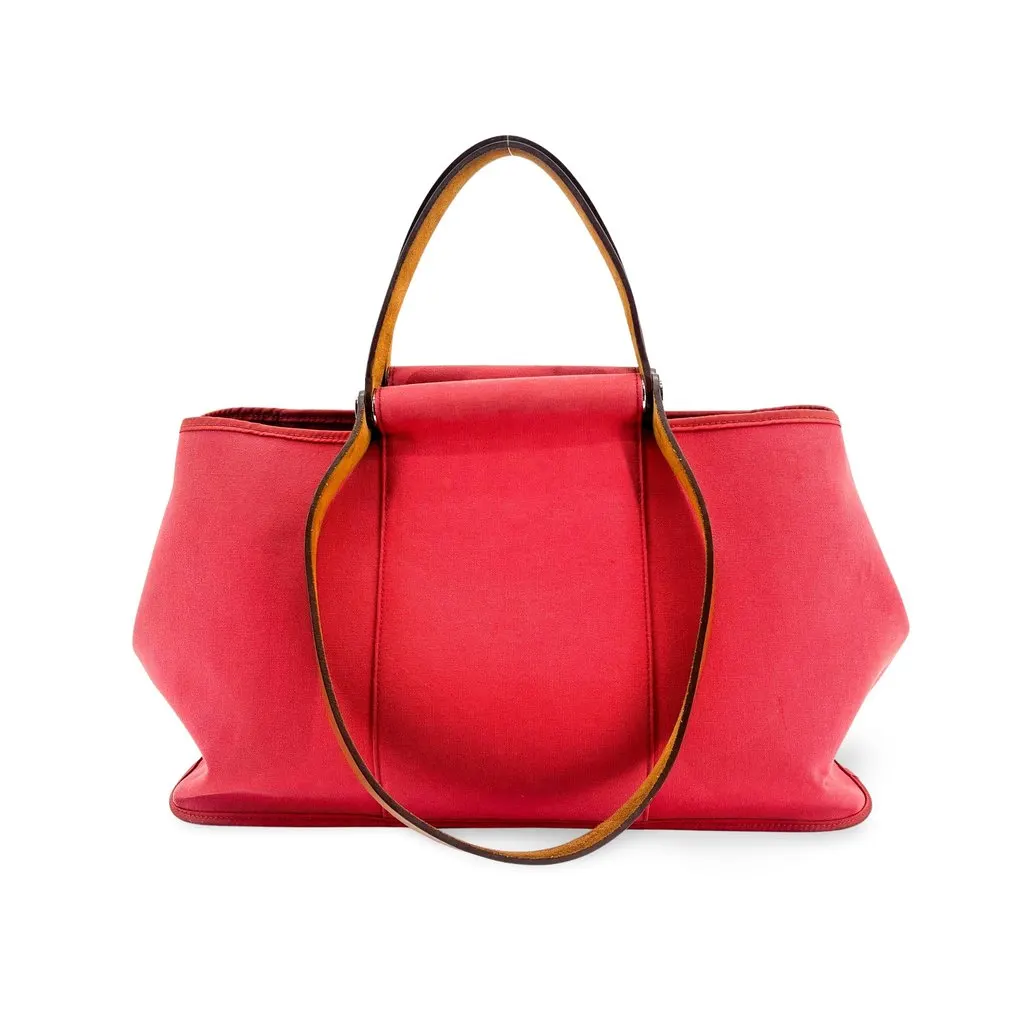 Hermès Cabag 39 Tote Bag in Bougainvillea Canvas Brown Canvas Good - Front View