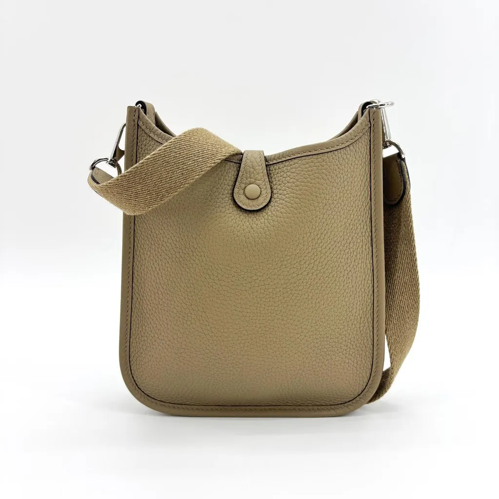 Hermès Evelyne 16 TPM Clemence Etoupe Silver Hardware Beige Leather Very good - Inside View