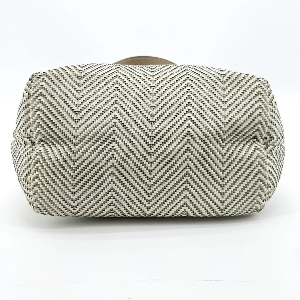 Hermès Chevron Canvas Tote Bag Beige Etoupe Beige Canvas Good - Box View