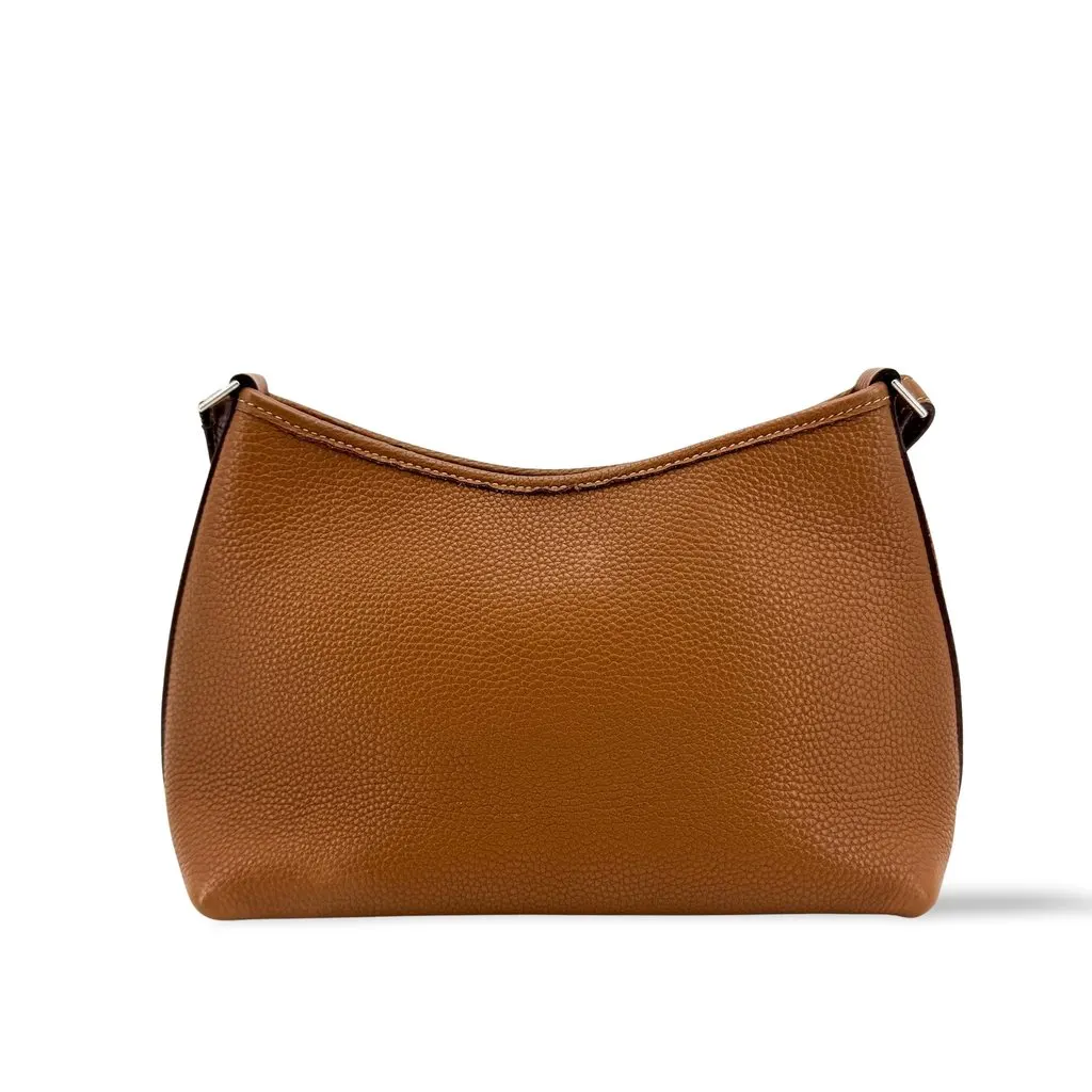 Hermès Gao Shoulder Bag Gold Brown Leather Good - Front View