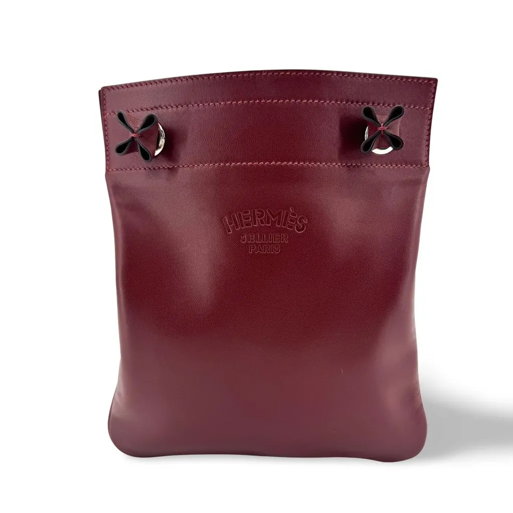 Hermès Aline Mini Shoulder Bag Rouge H Swift Burgundy Leather Very good - Front View