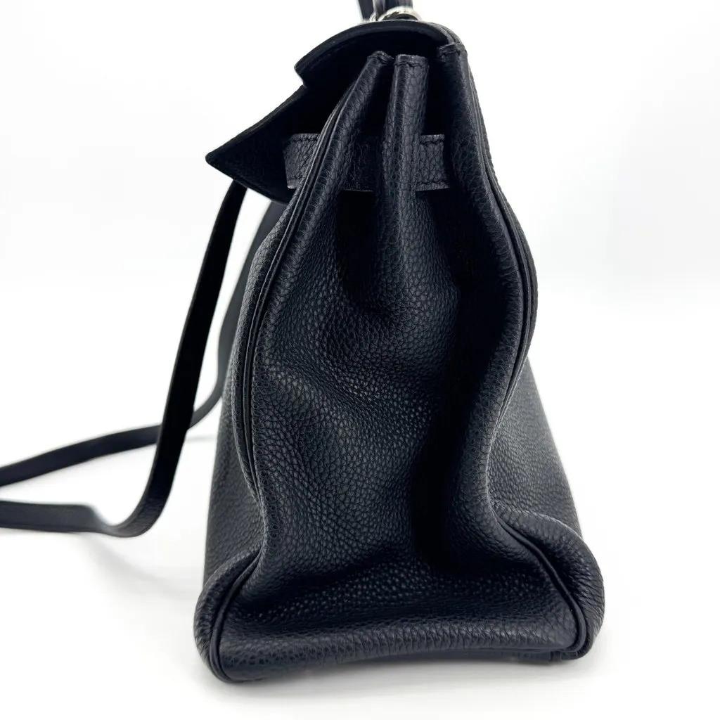 Hermès Kelly 32 Togo Silver Hardware Black Black Leather Good - Model View