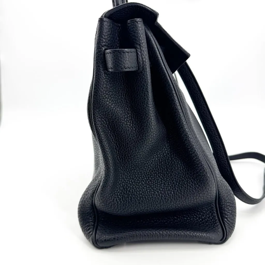 Hermès Kelly 32 Togo Silver Hardware Black Black Leather Good - Box View