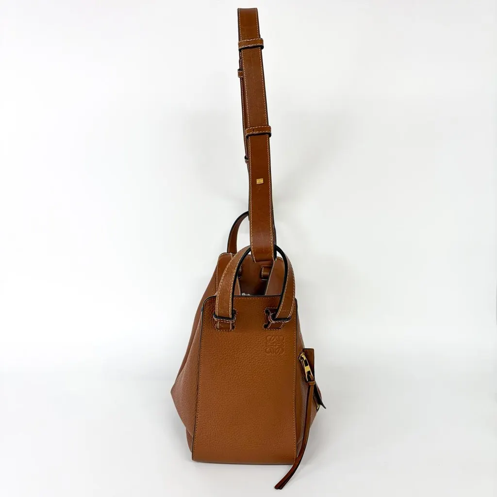 Loewe Small Hammock Bag Classic Calfskin Tan Brown Leather Good - Box View