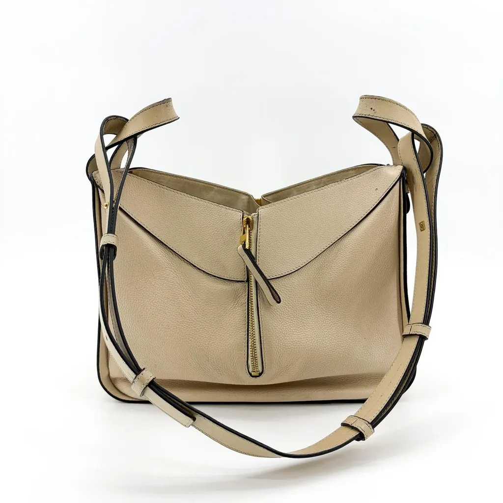 Loewe Medium Hammock Bag Soft Grain Calfskin Sand Beige Leather Fair - Back View