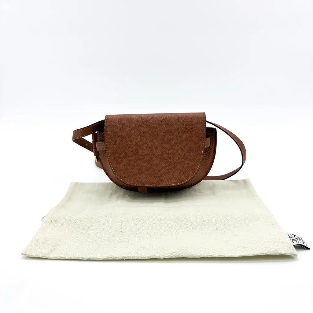 Loewe Mini Gate Dual Back Tan Brown Leather Very good - Back View