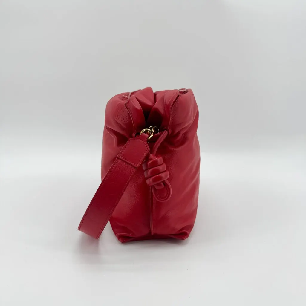 Loewe Medium Flamenco Clutch in Nappa Calfskin Red Red Leather Very good - Inside View