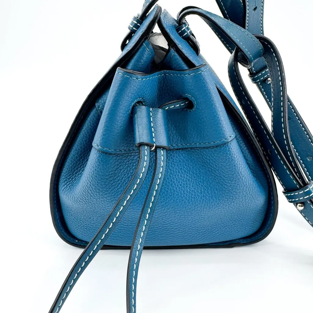 Loewe Mini Hammock Bag Pebbled Calfskin Blue Blue Leather Very good - Box View
